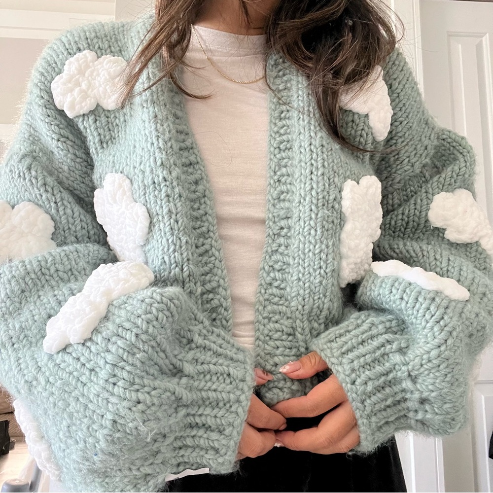 Handmade cloud knit cardigan